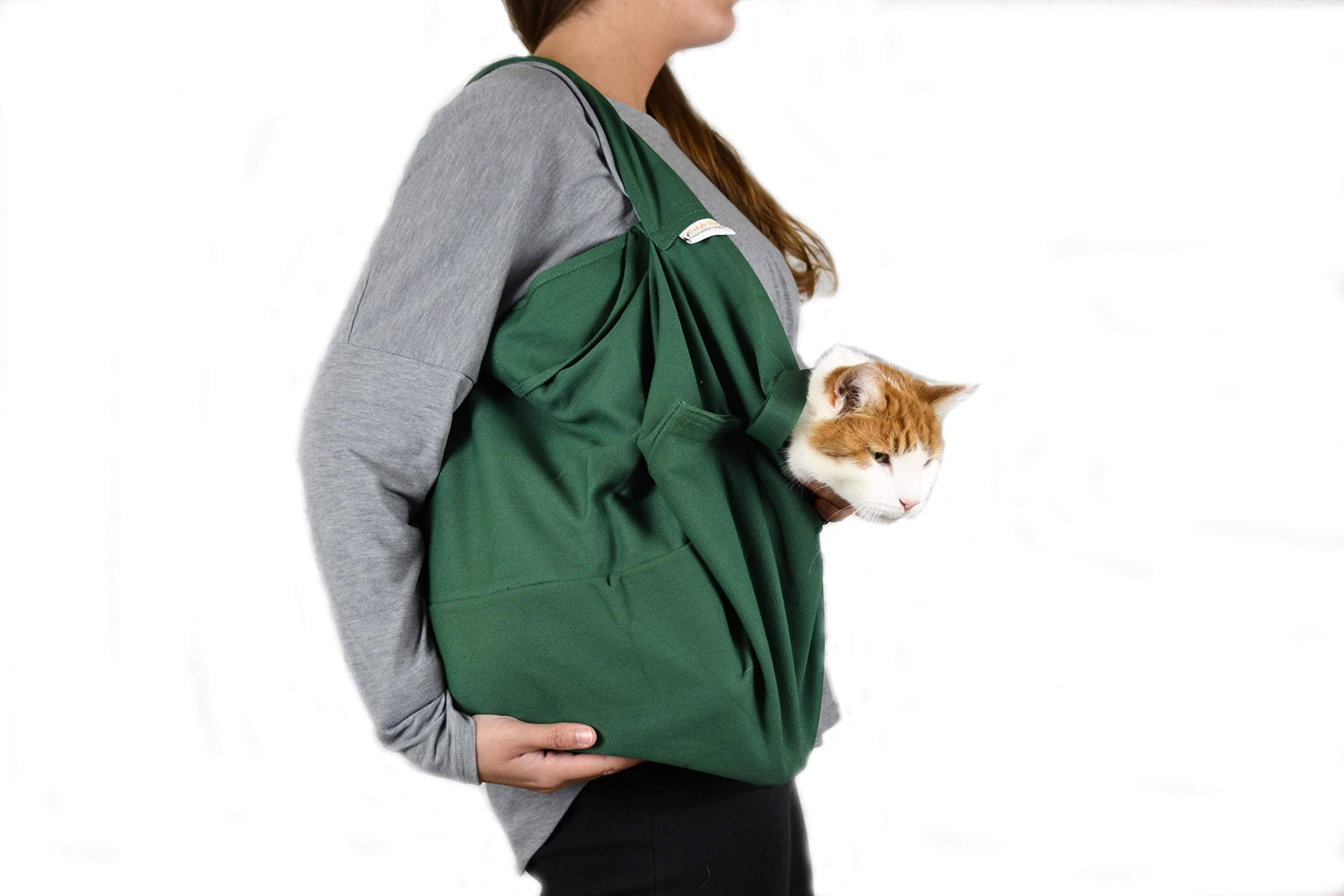 Extra large cat carrier in dark green